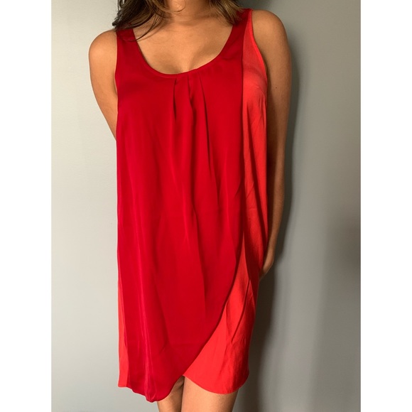 Red and orange sleeveless dress - Picture 4 of 11